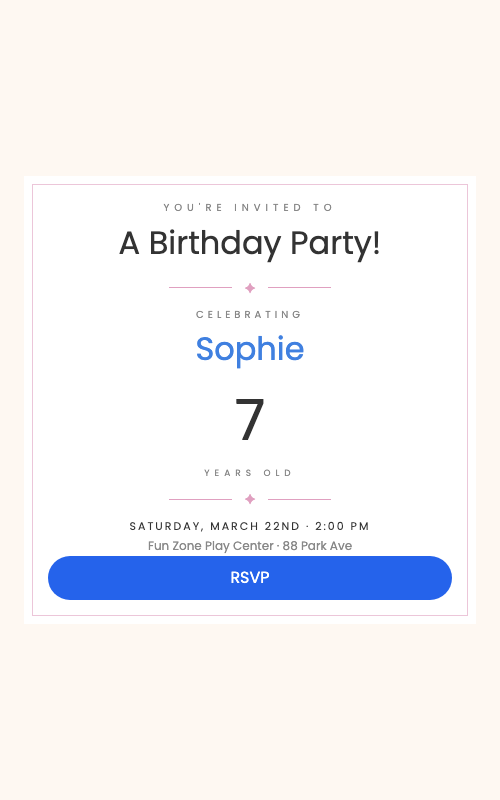 Birthday โ Rainbow Celebration template preview